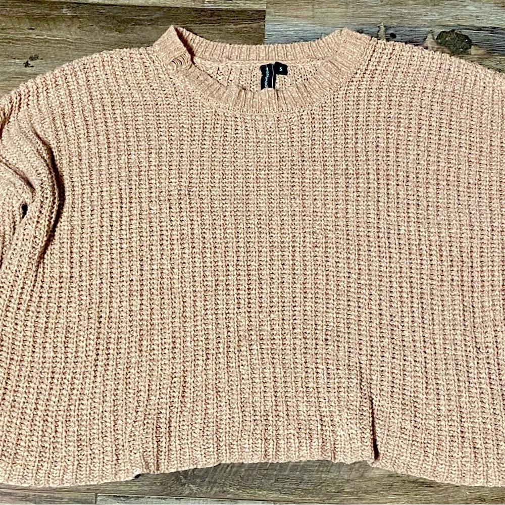 Moon and Madison Knitted Cropped Sweater